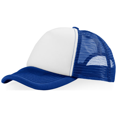 Casquette publicitaire 5 panneaux TRUCKER Bleu royal et Blanc